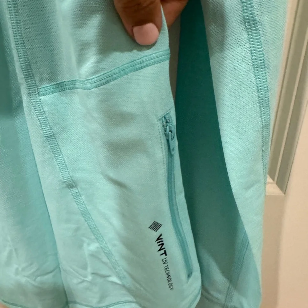 ANETIK Breeze Tech Hoody Seafoam Heather Surf Fish Outdoors $75 - Picture 10 of 11